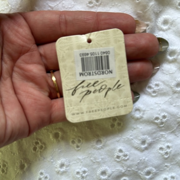 Free People White Tie Back Mini Dress - Picture 3 of 4